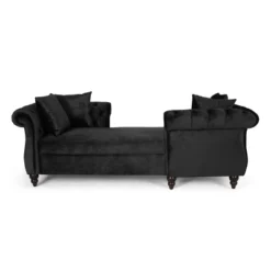 Houck Modern Glam Tufted Velvet Tete-A-Tete Chaise Lounge With Accent Pillows - Christopher Knight Home -Furniture Haven Sales GUEST 04b38fbf 9186 4ac8 b092 85c93d5fdbd5
