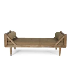 Zentner Rustic Tufted Double End Chaise Lounge With Bolster Pillows - Christopher Knight Home -Furniture Haven Sales GUEST 081e8235 a259 4ce5 8b45 fc70de050a0e