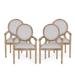 Set Of 4 Judith French Country Wood Upholstered Dining Chairs - Christopher Knight Home -Furniture Haven Sales GUEST 0b1c5077 46a9 4053 be20 fd1aaf29be34