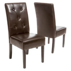 Taylor Bonded Leather Dining Chair Set 2ct - Christopher Knight Home -Furniture Haven Sales GUEST 0dd412ea 8b0e 403c 84d1 3359074d895f