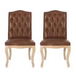 2pk Shylo Contemporary Faux Leather Dining Chairs - Christopher Knight Home -Furniture Haven Sales GUEST 0ed01742 26bd 45d8 be13 bc2831b86cdc