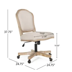 Scilley French Country Upholstered Swivel Office Chair - Christopher Knight Home -Furniture Haven Sales GUEST 161d10ae f7a3 4b75 9747 01d22a75f85a
