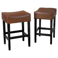 Set Of 2 Lopez Backless Leather Counter Height Barstool - Christopher Knight Home -Furniture Haven Sales GUEST 17f5de63 dc33 4a62 aa7d f7300f88a015