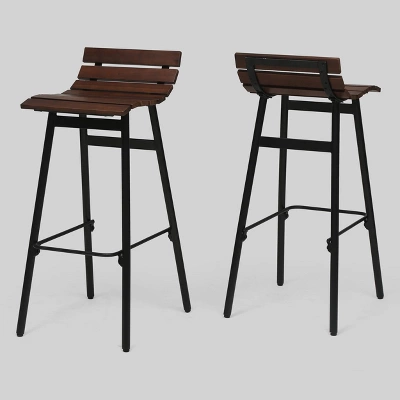 Set Of 2 Pepperwood Wooden Barstool - Christopher Knight Home 7 Set Of 2 Pepperwood Wooden Barstool - Christopher Knight Home - Image 5