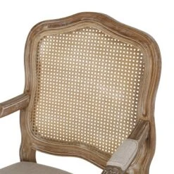 Set Of 2 Andrea French Country Wood And Cane Upholstered Dining Armchairs - Christopher Knight Home -Furniture Haven Sales GUEST 1cdd068d 0632 4253 8687 ee8f06032159