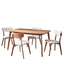 5pc Alma Mid Century Wood Dining Set - Christopher Knight Home -Furniture Haven Sales GUEST 1f5e1539 877f 4c69 926d 3222ca1de44e