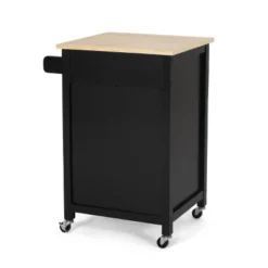 Maynard Contemporary Glass Paneled Kitchen Cart Natural/Black - Christopher Knight Home -Furniture Haven Sales GUEST 1f776ea5 84a7 42b0 ad5e d27acbd495a2