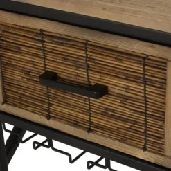 Boster Boho Industrial 8 Bottle Wine Rack Console Table With Storage Natural/Black - Christopher Knight Home -Furniture Haven Sales GUEST 2015cf11 632f 43b8 bdc7 2690997c9917