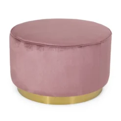 Croton Modern Glam Velvet Swivel Ottoman - Christopher Knight Home -Furniture Haven Sales GUEST 203357f8 5d42 4d5d 9825 d4a842a808fd
