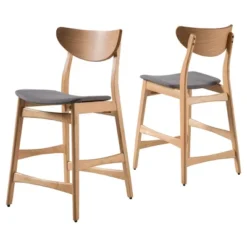Set Of 2 24" Gavin Natural Frame Counter Height Barstool - Christopher Knight Home -Furniture Haven Sales GUEST 20d78e5e 8892 42bf bf4f 51e2414a1539