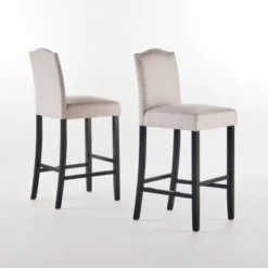 Set Of 2 Darren Contemporary Upholstered Barstools With Nailhead Trim - Christopher Knight Home 13 Set Of 2 Darren Contemporary Upholstered Barstools With Nailhead Trim - Christopher Knight Home -Furniture Haven Sales GUEST 219a1825 ad82 405e a09f 3fe3dccd1c78