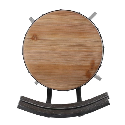 Set Of 2 Alanis Modern Industrial Firwood Adjustable Height Swivel Barstools Natural/Black Brushed Silver - Christopher Knight Home 8 Set Of 2 Alanis Modern Industrial Firwood Adjustable Height Swivel Barstools Natural/Black Brushed Silver - Christopher Knight Home - Image 6