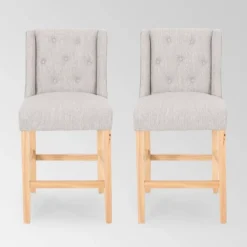 Set Of 2 Landria Button Tufted Wingback Counter Height Barstools - Christopher Knight Home -Furniture Haven Sales GUEST 24747eef cea2 4e8a a612 a3c7ac47f0a2