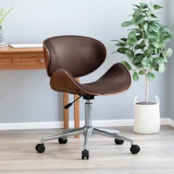 Dawson Mid-Century Modern Upholstered Swivel Office Chair - Christopher Knight Home