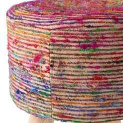 Cidney Silk Fabric Stool Coral - Christopher Knight Home -Furniture Haven Sales GUEST 27fafed1 a550 4d9f a87a 727cbecf587e