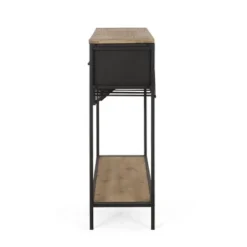 Boster Boho Industrial 8 Bottle Wine Rack Console Table With Storage Natural/Black - Christopher Knight Home -Furniture Haven Sales GUEST 2c823d74 1f37 40da 8036 919c356c1c0a