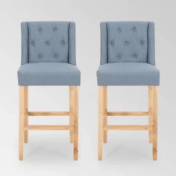 Set Of 2 Lansglen Button Tufted Wingback Barstools - Christopher Knight Home -Furniture Haven Sales GUEST 2cc4d115 438d 4753 b4b9 c5abd9ec3907