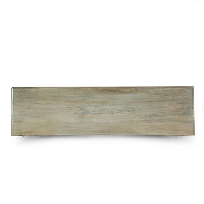 Horeb Boho Handcrafted Mango Wood 3 Drawer Sideboard Antique White - Christopher Knight Home 8 Horeb Boho Handcrafted Mango Wood 3 Drawer Sideboard Antique White - Christopher Knight Home - Image 6