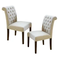 2ct Dinah Roll Top Fabric Dining Chair Set - Christopher Knight Home -Furniture Haven Sales GUEST 2efba363 3ada 406b 939a 0ca5abe92d69