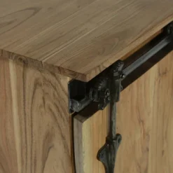 Laymon Modern Industrial Handcrafted Acacia Wood Live Edge Sideboard With Sliding Door Natural/Black - Christopher Knight Home -Furniture Haven Sales GUEST 2fd6c7c4 132d 4a5a bdf5 d248540cb010