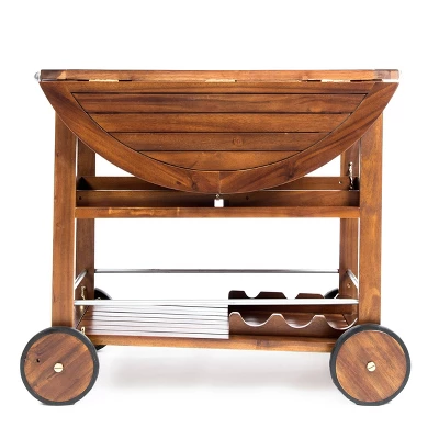 Cynthia Farmhouse Wooden Bar Cart Dark Oak Brown - Christopher Knight Home 10 Cynthia Farmhouse Wooden Bar Cart Dark Oak Brown - Christopher Knight Home - Image 9