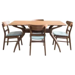 5pc 60" Idalia Mid-Century Modern Dining Set - Christopher Knight Home -Furniture Haven Sales GUEST 3182aa81 3197 4ac6 9816 ee86b6332cf0