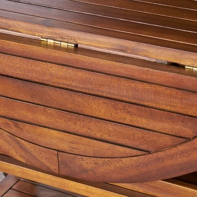 Cynthia Farmhouse Wooden Bar Cart Dark Oak Brown - Christopher Knight Home 3 Cynthia Farmhouse Wooden Bar Cart Dark Oak Brown - Christopher Knight Home - Image 2