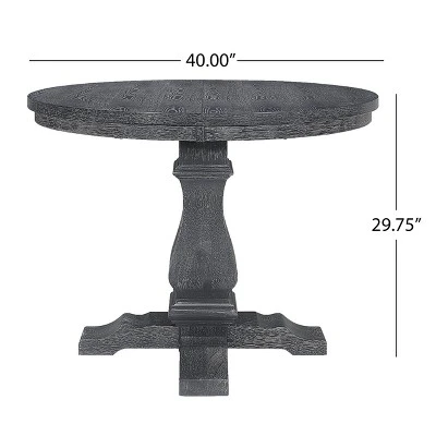 5pc Maria French Country Wood Expandable Dining Set Gray/Black - Christopher Knight Home 13 5pc Maria French Country Wood Expandable Dining Set Gray/Black - Christopher Knight Home - Image 11