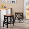 Set Of 2 Heffley Contemporary Farmhouse Wooden Counter Height Barstools Walnut/Black - Christopher Knight Home -Furniture Haven Sales GUEST 33f57e70 60ce 4ac6 a023 b56b4919c5e8