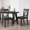 2pk Fairgreens Farmhouse Upholstered Wood Dining Chairs Black - Christopher Knight Home -Furniture Haven Sales GUEST 3f8e82ac 7241 421b 890d c10ac192d3dc