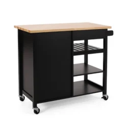 Westcliffe Contemporary Kitchen Cart With Wheels - Christopher Knight Home -Furniture Haven Sales GUEST 4099cae8 645a 45c7 ba62 8fa2eec6c86d