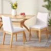 Set Of 2 Dimitri Fabric Dining Chairs Light Beige/Oak - Christopher Knight Home -Furniture Haven Sales GUEST 43f344b7 7791 4790 afa0 b1eb5757b1b8