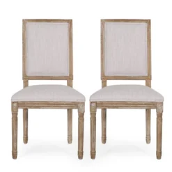 2pk Regina French Country Wood Upholstered Dining Chairs - Christopher Knight Home -Furniture Haven Sales GUEST 48b15fc7 32ce 4da7 9d49 175e370ad4a1
