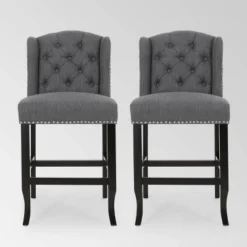 Set Of 2 Foxcroft Wingback Counter Height Barstools - Christopher Knight Home -Furniture Haven Sales GUEST 496e7b36 5454 4c8d b1e0 0b859546dee7