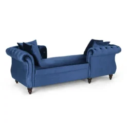 Houck Modern Glam Tufted Velvet Tete-A-Tete Chaise Lounge With Accent Pillows - Christopher Knight Home -Furniture Haven Sales GUEST 4a550d9f 81a1 4978 b0b6 96730044eb17