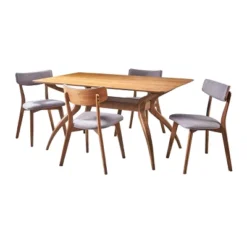 5pc Nissie Mid-Century Dining Set - Christopher Knight Home -Furniture Haven Sales GUEST 4f4cedb9 5ba3 4fe1 b9d9 1bf0c0169c4b
