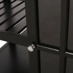 Byway Contemporary Kitchen Cart With Wheels Black/Natural - Christopher Knight Home -Furniture Haven Sales GUEST 52fe4467 f2f4 4af3 9e38 514584f244ff