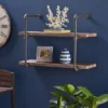 Tarian Industrial Wall-Mounted Shelf Dark Brown - Christopher Knight Home 2 Tarian Industrial Wall-Mounted Shelf Dark Brown - Christopher Knight Home -Furniture Haven Sales GUEST 53e523dd 5822 4e06 a84c 3d07efe1b149
