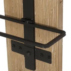 Toston Modern Industrial 8 Bottle Wall Mounted Wine Rack Natural/Black - Christopher Knight Home -Furniture Haven Sales GUEST 5bad2fd5 4c29 4dfb b1ec df8db0deb83b