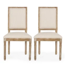 2pk Regina French Country Wood Upholstered Dining Chairs - Christopher Knight Home -Furniture Haven Sales GUEST 61d53121 f578 4a34 bc16 813eb93567d7