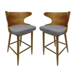 Set Of 2 Kamryn Mid Century Modern Barstool - Christopher Knight Home -Furniture Haven Sales GUEST 62e1e0ba 0d1c 4837 9430 a70ce2f958cb