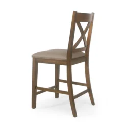 2pc Emory Farmhouse Upholstered Wood Counter Height Barstools - Christopher Knight Home -Furniture Haven Sales GUEST 63491100 d505 4a9d 8562 2e7a2bb1b0d5