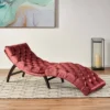 Garret Tufted Velvet Chaise Lounge Garnet - Christopher Knight Home -Furniture Haven Sales GUEST 64b50005 7d47 464d bb35 314e0a3e6689