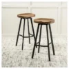 Set Of 2 Albia Swivel 31.5" Barstool - Natural/Black - Christopher Knight Home