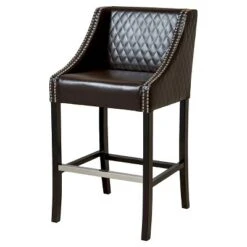 28" Milano Quilted Bonded Leather Barstool - Christopher Knight Home -Furniture Haven Sales GUEST 68c3a3d6 a774 4c02 a769 6fe9370bbac1