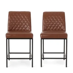 2pc Osgood Contemporary Diamond Stitch Counter Height Barstools - Christopher Knight Home -Furniture Haven Sales GUEST 6deee7bc 8ab1 46c4 bad5 6ae307691d2b