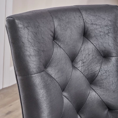 Set Of 2 Hayden Traditional Microfiber Dining Chair - Christopher Knight Home 5 Set Of 2 Hayden Traditional Microfiber Dining Chair - Christopher Knight Home - Image 3