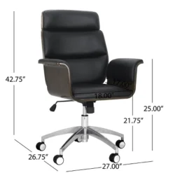 Cannonade Mid Century Modern Swivel Office Chair Black/Gray - Christopher Knight Home -Furniture Haven Sales GUEST 771ca58f 29b8 460f a11e 742e650a81df