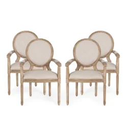 Set Of 4 Judith French Country Wood Upholstered Dining Chairs - Christopher Knight Home -Furniture Haven Sales GUEST 772ee0cd 252b 4ff7 a03f 22bdae7f579e