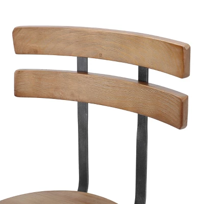 Fenix Wooden Barstool Antique - Christopher Knight Home 6 Fenix Wooden Barstool Antique - Christopher Knight Home - Image 4